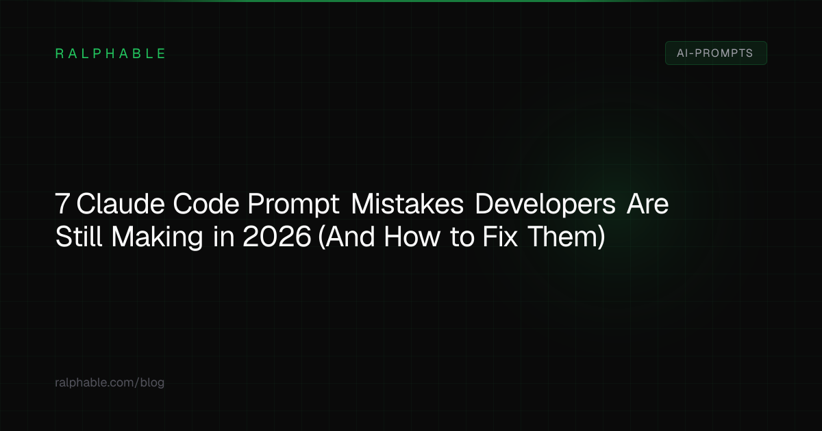 7 Claude Code Prompt Mistakes Developers Are Still Making in 2026 (And ...
