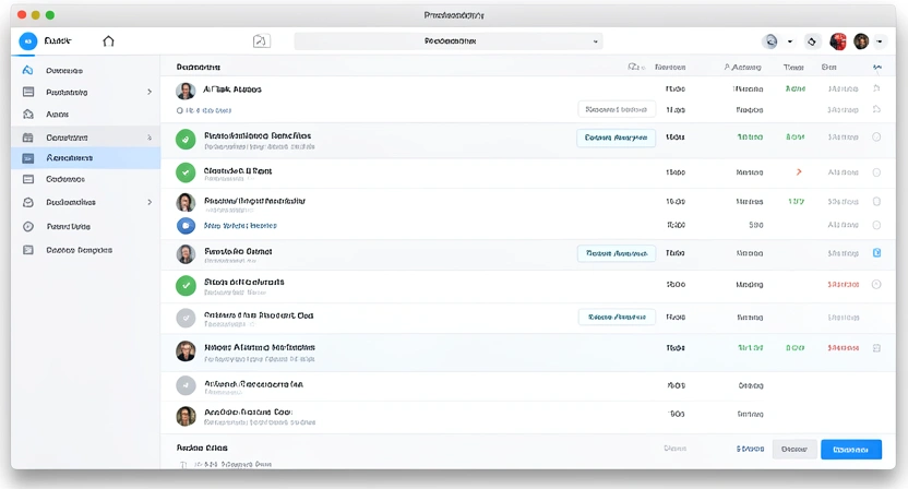 A clean dashboard view showing a table of logged AI tasks, with columns for time spent, outcome status, and identified value leak category