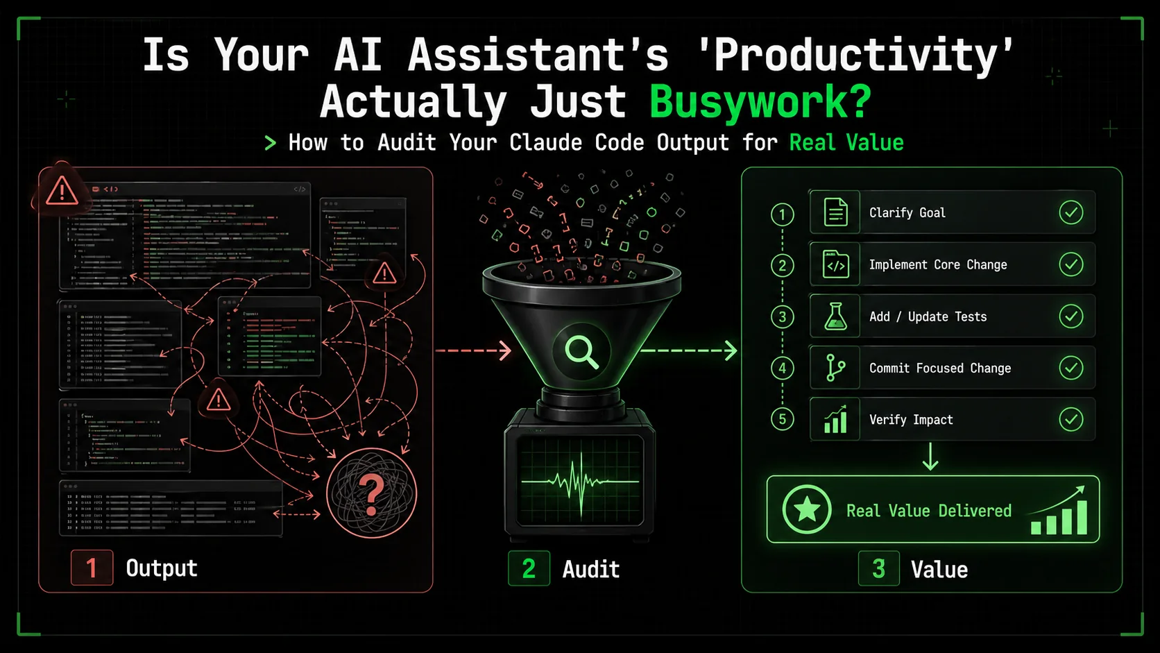 Is Your AI Assistant's 'Productivity' Actually Just Busywork? How to Audit Your Claude Code Output for Real Value