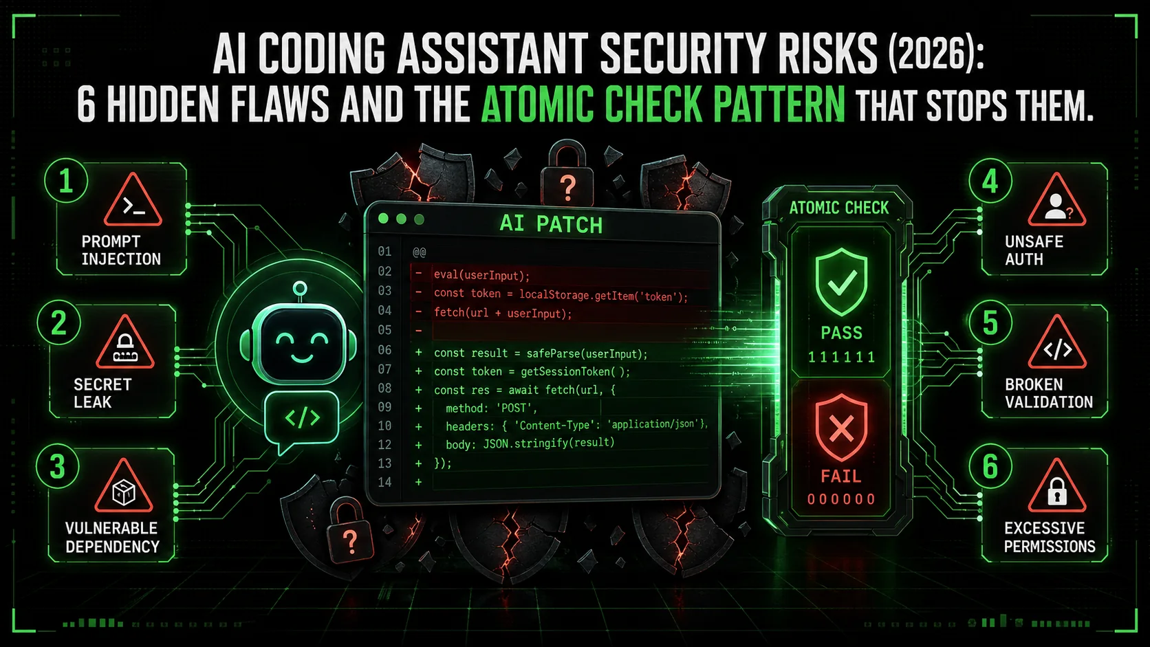 AI Coding Assistant Security Risks (2026): 6 Hidden Flaws and the Atomic Check Pattern That Stops Them