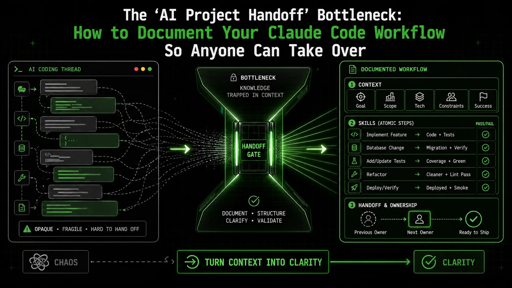 The 'AI Project Handoff' Bottleneck: How to Document Your Claude Code Workflow So Anyone Can Take Over