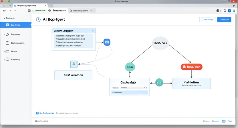 Visualization of AI debugging workflow showing error tracing and task decomposition