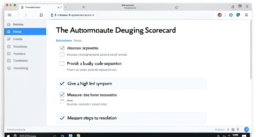Step-by-step checklist for testing AI autonomous debugging capabilities