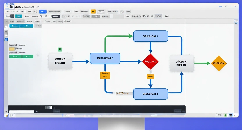 Screenshot of a workflow diagram in a tool like Miro or Lucidchart, showing a directed graph of atomic pipeline skills with decision diamonds for pass/fail outcomes and remediation paths.
