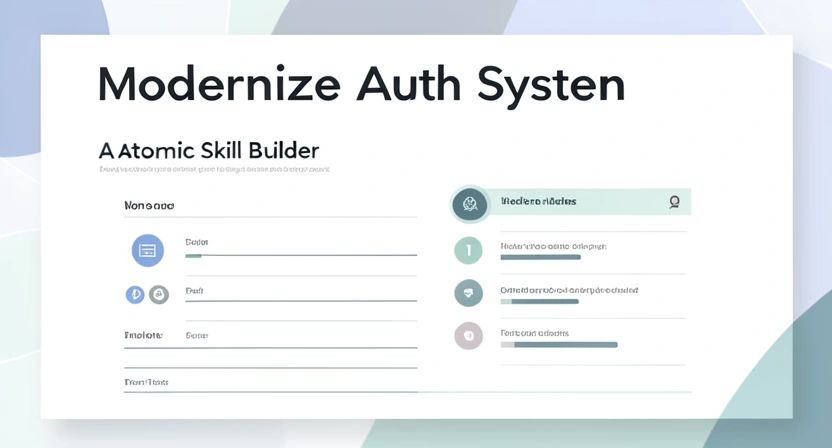 A step-by-step worksheet showing the transformation of a large refactoring goal into a checklist of specific, testable atomic skills.