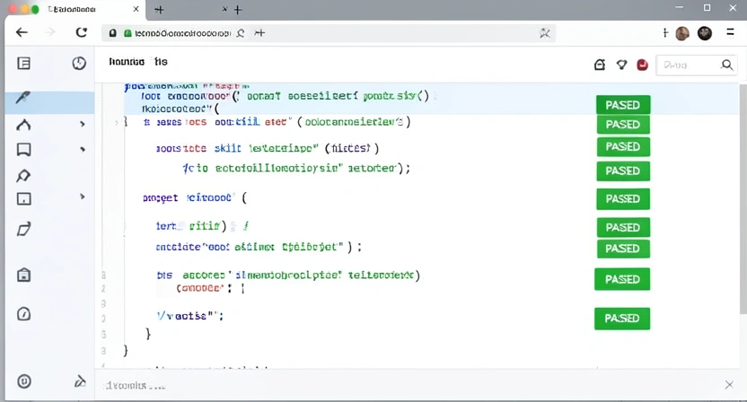 Screenshot of a terminal showing a bash script running a series of pytest commands on isolated skill files, with green 