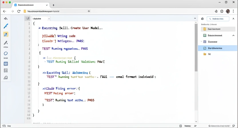 Screenshot of a VS Code terminal showing a loop of Claude Code executing: 