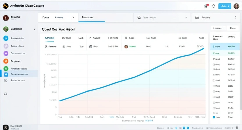Screenshot of the Anthropic Claude Console billing page showing a detailed usage breakdown by model, tokens, and project, with a graph showing a steep cost increase over the last month