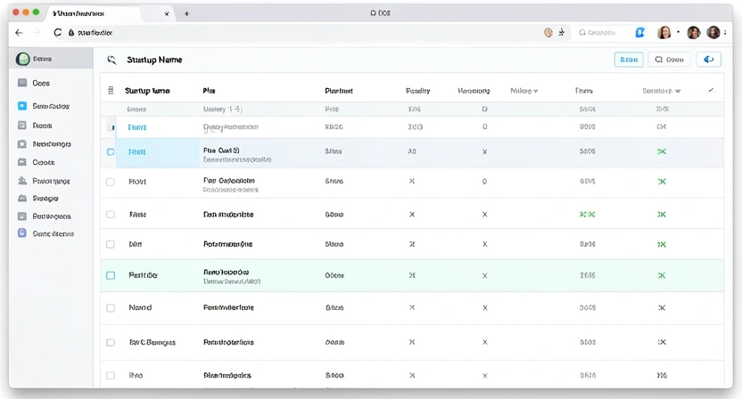 Screenshot of a venture capital firm's internal scoring dashboard, showing a column for 
