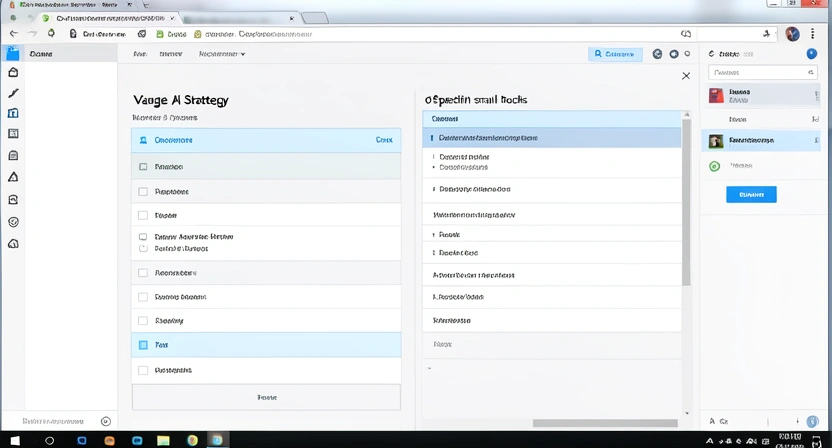 A side-by-side comparison: a vague AI-generated strategy doc vs. a clear checklist of specific, small tasks